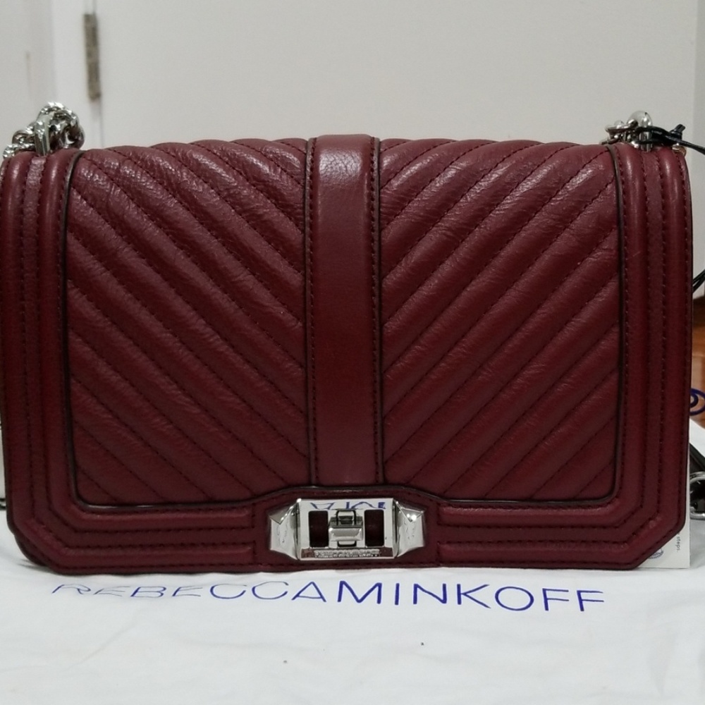 Rebecca Minkoff Chevron Quited Love  bag